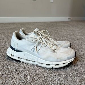 On Cloudnova Form Women’s Running Shoe in 8.5 Color White/Grey/Black